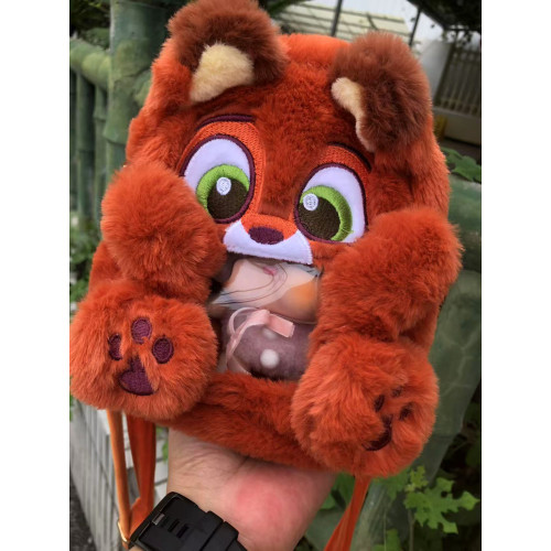 瘋狂動物城同款狐狸斜背毛絨痛包拍立得相機包尼克卡通學生收納包