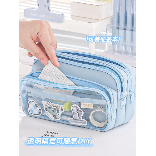 筆袋2026新款大容量高顔值初中生小學生透明痛包袋吧唧二次元筆盒 筆袋2026新款大容量高顔值初中生小學生透明痛包袋吧唧二次元筆盒
