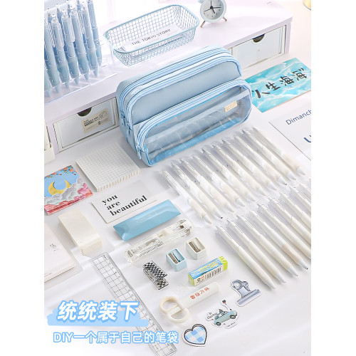 筆袋2026新款大容量高顔值初中生小學生透明痛包袋吧唧二次元筆盒 筆袋2026新款大容量高顔值初中生小學生透明痛包袋吧唧二次元筆盒