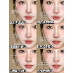 誰髮明出來的！斜坡指腹腮紅刷點彩刷羊毛可攜式一支裝化妝刷子工具