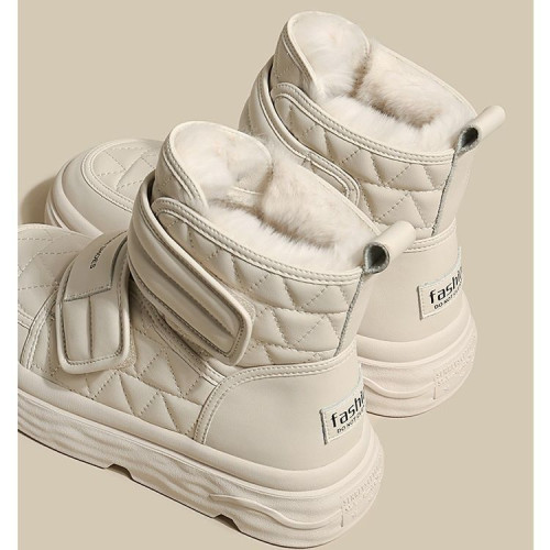 冬季東北哈爾濱雪鄕漠河極寒雪地靴女防水防滑加絨加厚保暖大棉鞋