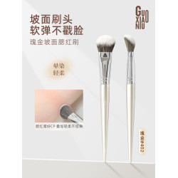 郭小妞瑰金坡面腮紅刷點彩刷上妝清透自然臉部修容刷超柔軟化妝刷