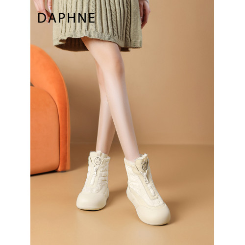 達芙妮雪地靴女款2026新款冬季加絨棉鞋女鞋厚底爆款防水防滑靴子