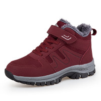 老人鞋女冬季媽媽鞋加絨保暖雪地靴防寒中老年棉鞋加厚防滑運動鞋