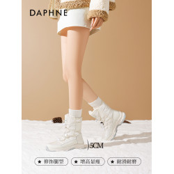 達芙妮冬季加絨雪地靴女款2025新款東北大棉靴保暖白色戶外登山靴