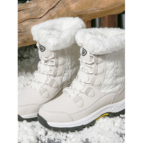 東北雪地靴女零下40抗寒冬季戶外防水防滑哈爾濱加厚中筒靴雪地棉