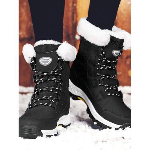 東北雪地靴女零下40抗寒冬季戶外防水防滑哈爾濱加厚中筒靴雪地棉