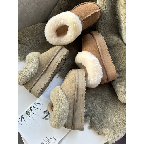 厚底雪地靴女冬季2025年新款羊皮毛一體加厚保暖塔茨特低幫短棉鞋 厚底雪地靴女冬季2025年新款羊皮毛一體加厚保暖塔茨特低幫短棉鞋