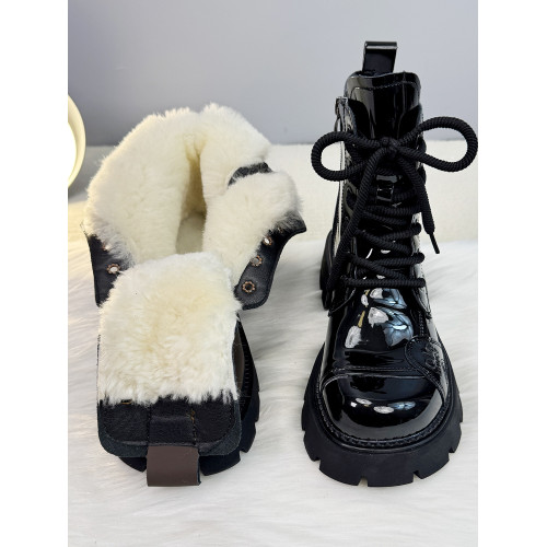 東北抗寒大棉鞋女皮毛一體雪地靴2025冬季加厚羊毛厚底馬丁靴短靴