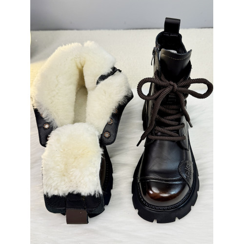 東北抗寒大棉鞋女皮毛一體雪地靴2025冬季加厚羊毛厚底馬丁靴短靴
