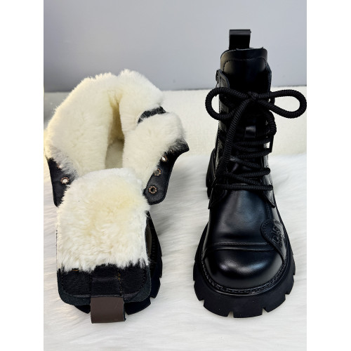 東北抗寒大棉鞋女皮毛一體雪地靴2025冬季加厚羊毛厚底馬丁靴短靴