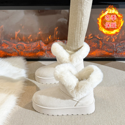 女鞋2025新款冬季時尚百搭棉鞋保暖防滑加絨短靴厚底增高雪地靴潮 女鞋2025新款冬季時尚百搭棉鞋保暖防滑加絨短靴厚底增高雪地靴潮