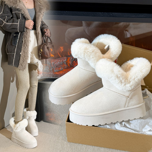 女鞋2025新款冬季時尚百搭棉鞋保暖防滑加絨短靴厚底增高雪地靴潮 女鞋2025新款冬季時尚百搭棉鞋保暖防滑加絨短靴厚底增高雪地靴潮