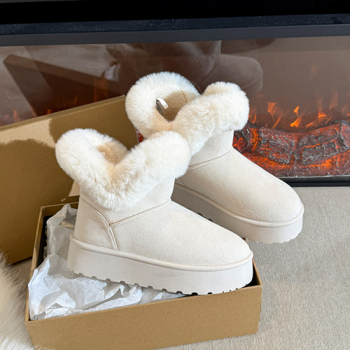 女鞋2025新款冬季時尚百搭棉鞋保暖防滑加絨短靴厚底增高雪地靴潮 女鞋2025新款冬季時尚百搭棉鞋保暖防滑加絨短靴厚底增高雪地靴潮