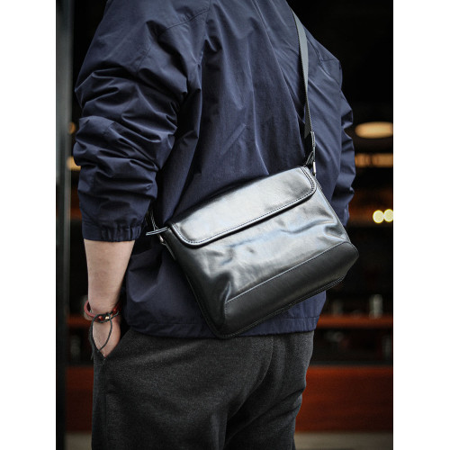 2025新款原創真皮男士單肩斜後後背包牛皮簡約通勤休閒男包高級感後後背包 2025新款原創真皮男士單肩斜後後背包牛皮簡約通勤休閒男包高級感後後背包