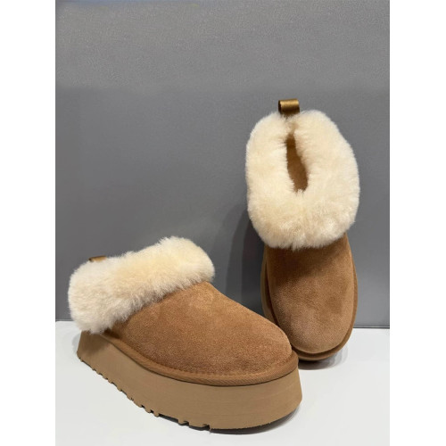 河南桑坡村2025秋冬新款雪地靴女款松糕厚底塔茨勒加絨增高毛毛鞋