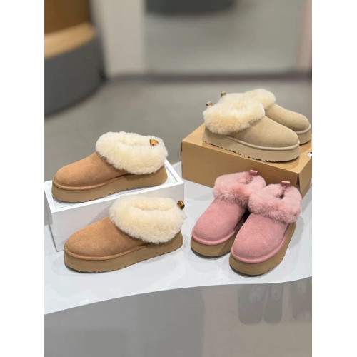 河南桑坡村2025秋冬新款雪地靴女款松糕厚底塔茨勒加絨增高毛毛鞋