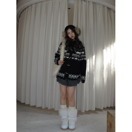 暮四 秋冬白色厚底雪地靴長毛加絨保暖防水東北小衆毛毛棉鞋短靴