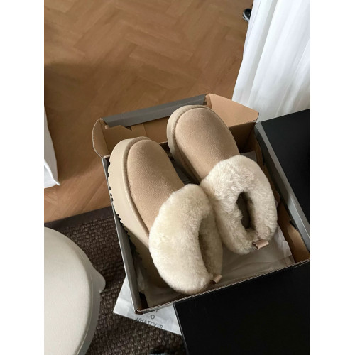 河南桑坡村2025冬季新款雪地靴女款厚底塔茨勒加絨加厚增高毛毛鞋