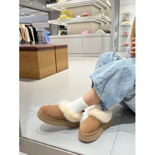 河南桑坡村2025冬季新款雪地靴女款厚底塔茨勒加絨加厚增高毛毛鞋