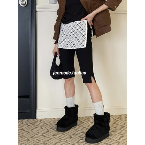 小池在首爾2025年冬季新款松糕底增高加絨保暖棉靴甜美休閒雪地靴