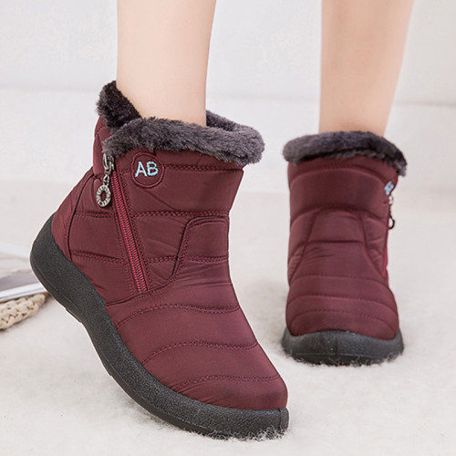 冬季老北京保暖雪地靴加絨中老年防水棉鞋媽媽靴子女防滑加厚短靴