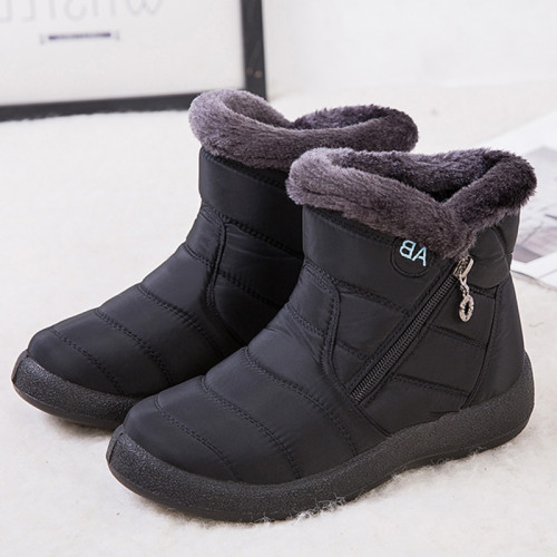 冬季老北京保暖雪地靴加絨中老年防水棉鞋媽媽靴子女防滑加厚短靴