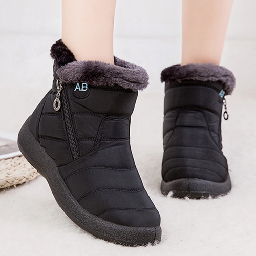 冬季老北京保暖雪地靴加絨中老年防水棉鞋媽媽靴子女防滑加厚短靴