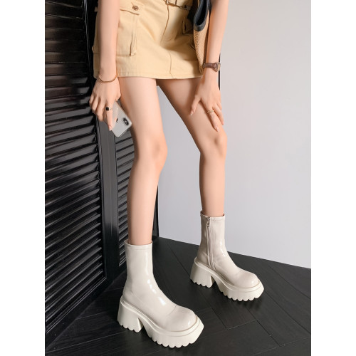 白色短靴彈力長靴子女小個子漆皮厚底高筒靴防水台過膝長筒騎士靴 白色短靴彈力長靴子女小個子漆皮厚底高筒靴防水台過膝長筒騎士靴