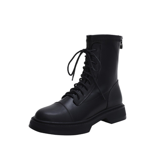 馬丁靴子女春秋單靴2025年新款爆款短靴英倫風厚底騎士靴瘦瘦靴女