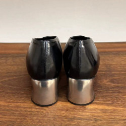 2025秋冬新款法式小踝靴高級感方頭異型跟真皮深口氣質高跟短靴女