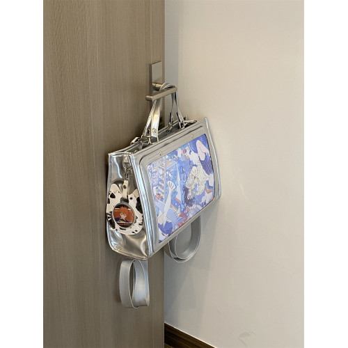 錢一波痛包|銀色大食量A4痛層大容量斜後後背包通勤上課實用雙肩吧唧 錢一波痛包|銀色大食量A4痛層大容量斜後後背包通勤上課實用雙肩吧唧