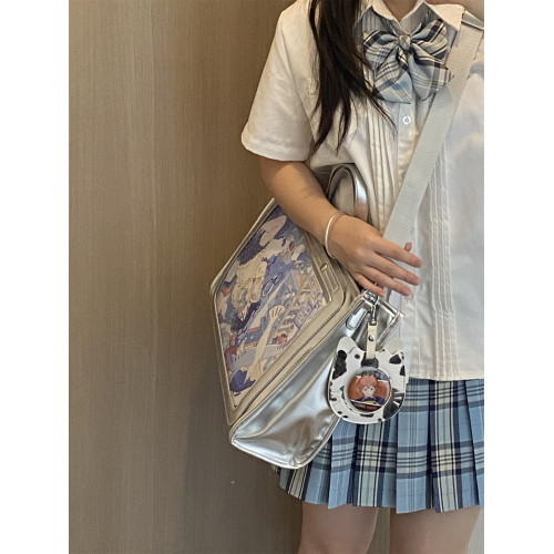 錢一波痛包|銀色大食量A4痛層大容量斜後後背包通勤上課實用雙肩吧唧 錢一波痛包|銀色大食量A4痛層大容量斜後後背包通勤上課實用雙肩吧唧