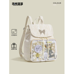 浣熊藍藍原創設計雙肩痛包女2026新款漫展上學旅行通勤大容量後後背包