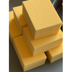 Precia巧克力方塊起司乳膠專業拋光磨皮美妝菱形粉撲平面海綿乾用