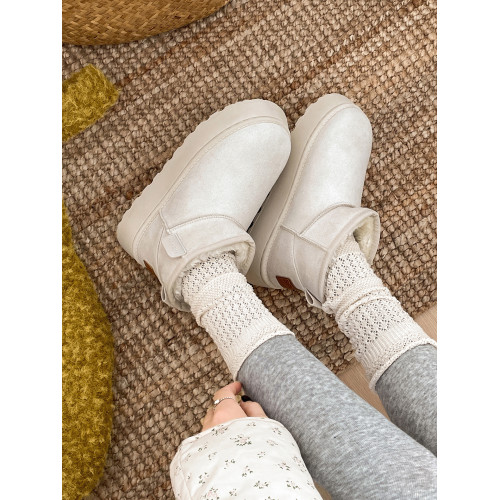 南在南方復古白色厚底加絨雪地靴女2026新款冬季保暖外穿東北棉鞋