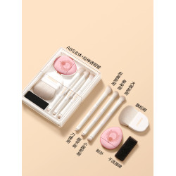 歐億姿可攜式化妝刷口袋刷隨身可攜式鼻影刷遮瑕刷眼影刷粉撲旅行套刷