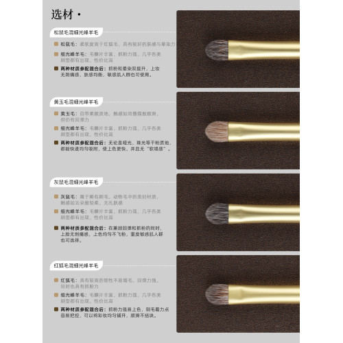 魅女郎千金704杏仁眼影刷小號扁頭暈染刷新手軟毛眼部細節化妝刷