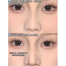 拔地而起！鐮刀鼻影刷小馬毛側影山根修容鼻翼暈染刷動物毛新手