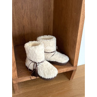 BRUSHGIRL白色毛毛鞋厚底東大門秋冬可愛系繩流蘇大頭雪地靴百搭