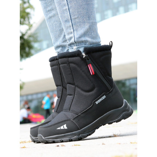 哈爾濱旅行雪地靴冬季戶外防滑雪鞋男女款拉鍊高幫棉靴子加厚保暖