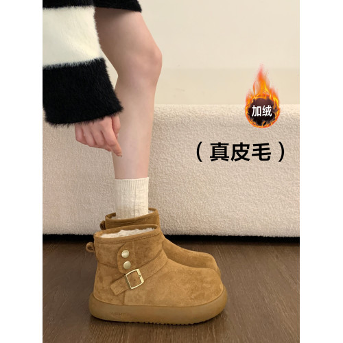 厚底加絨加厚勃肯鞋雪地靴女2026新款冬季爆款保暖東北棉鞋大棉鞋 厚底加絨加厚勃肯鞋雪地靴女2026新款冬季爆款保暖東北棉鞋大棉鞋