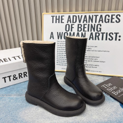 品牌真皮兩穿保暖雪地靴女2025冬季新款毛毛棉鞋復古百搭加絨短靴