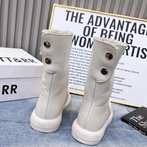 品牌真皮兩穿保暖雪地靴女2025冬季新款毛毛棉鞋復古百搭加絨短靴