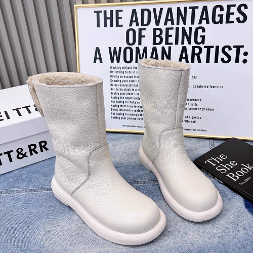 品牌真皮兩穿保暖雪地靴女2025冬季新款毛毛棉鞋復古百搭加絨短靴