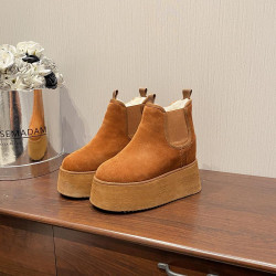 羊毛內裡14公分隱形內增高厚底雪地靴冬季12公分小個子防滑雪地靴