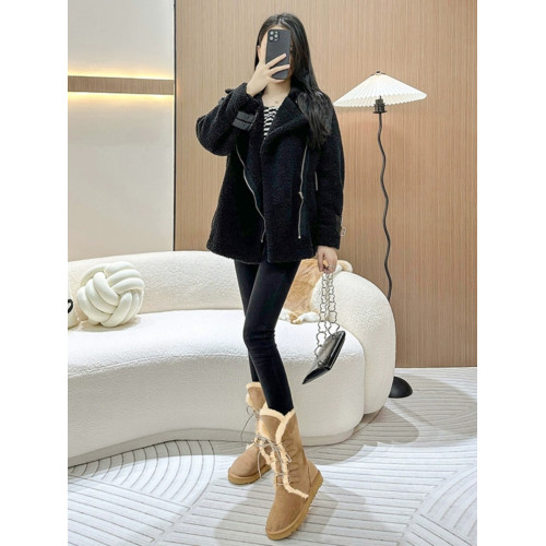 2025秋冬季新款增高厚底加絨加厚保暖棉靴系帶綁帶中筒雪地短靴女 2025秋冬季新款增高厚底加絨加厚保暖棉靴系帶綁帶中筒雪地短靴女