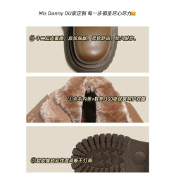 與愛私奔雪地靴女2025新款秋冬加絨加厚大棉鞋爆款靴子女馬丁短靴