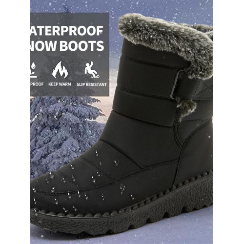 大碼雪地靴女36-43東北超厚棉靴女冬季加絨保暖厚底防水防滑女鞋