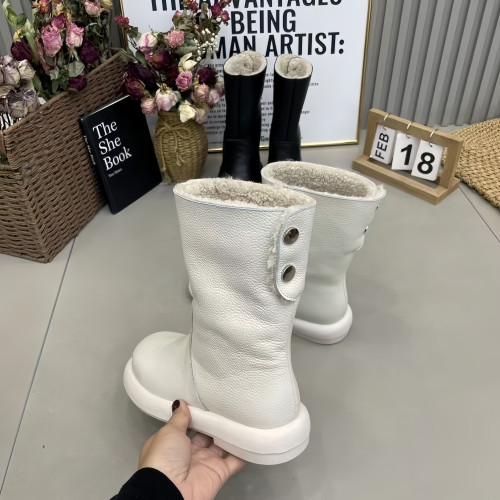 撤櫃款真皮平底雪地靴女2026冬季新款加絨保暖中筒靴皮面東北棉鞋